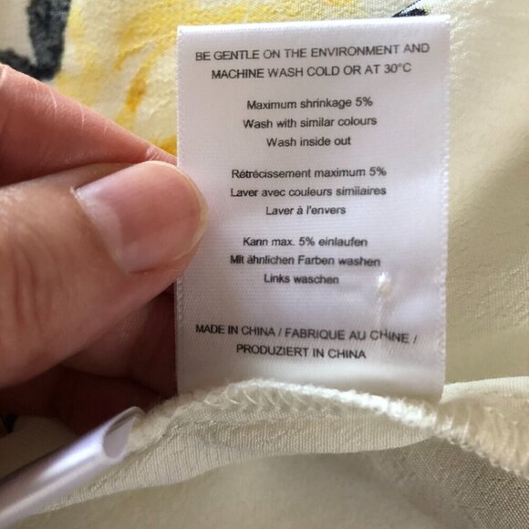 GANNI Floral Print Long Sleeve Blouse size 36 - Picture 7 of 8